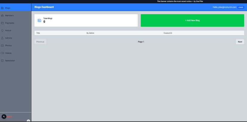 Church & Donation Web App